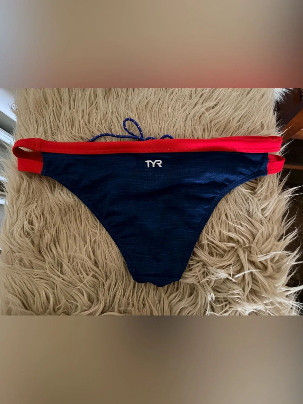 NWOT Blue and Red Bikini Bottoms - Swimwear